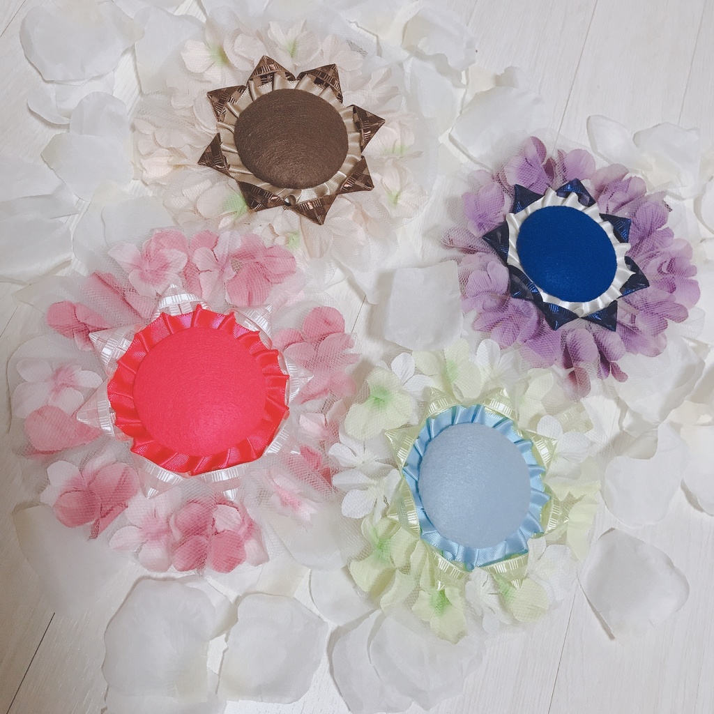 ブルーミーングお花が満開ロゼット