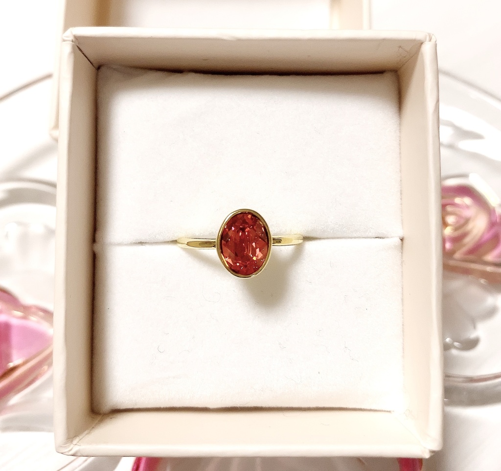 推しからのエンゲージリング スワロフスキー ストーンリング