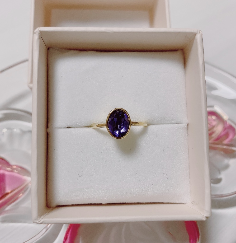 推しからのエンゲージリング スワロフスキー ストーンリング