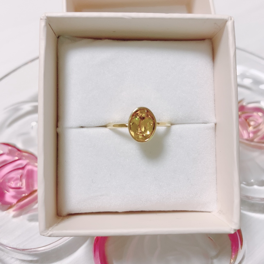 推しからのエンゲージリング スワロフスキー ストーンリング