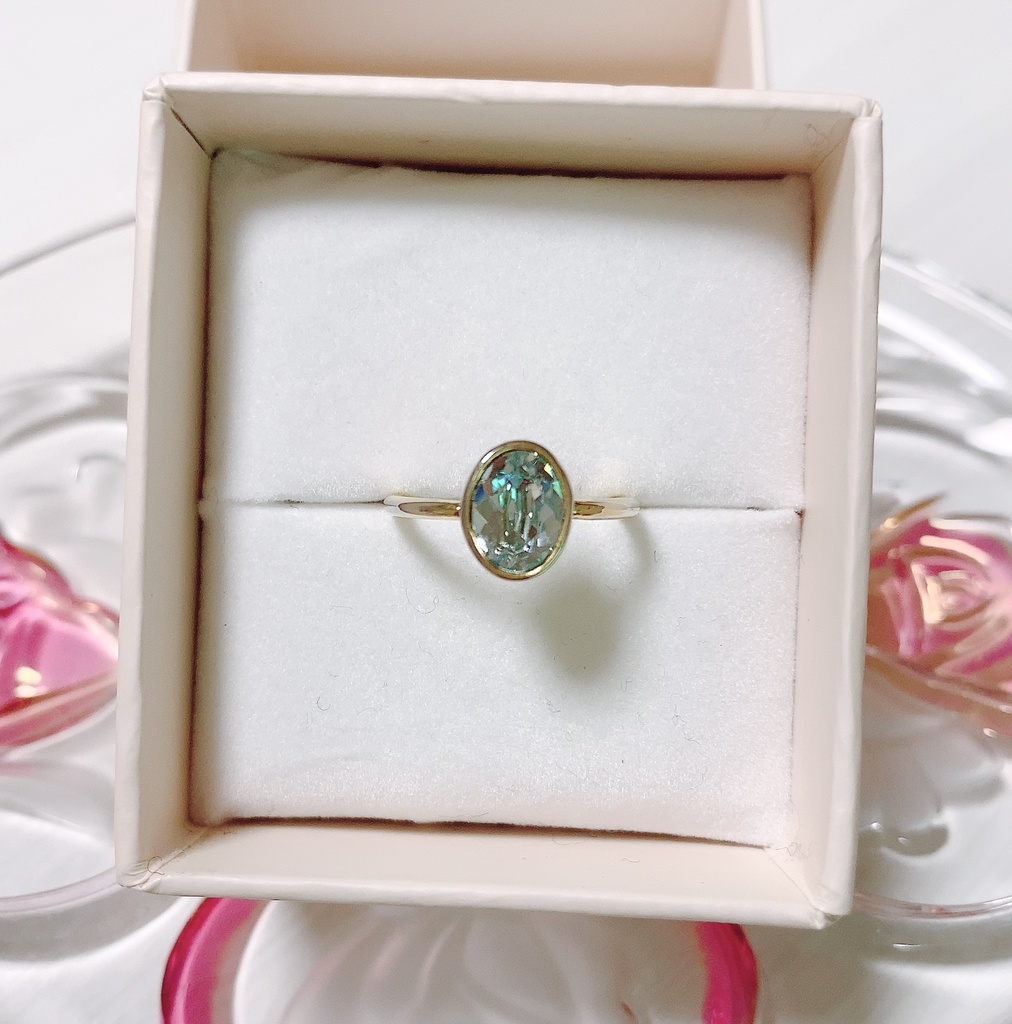 推しからのエンゲージリング スワロフスキー ストーンリング