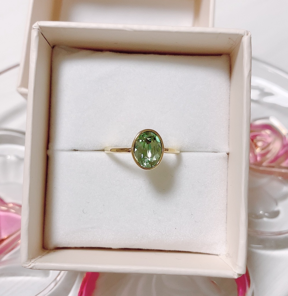 推しからのエンゲージリング スワロフスキー ストーンリング