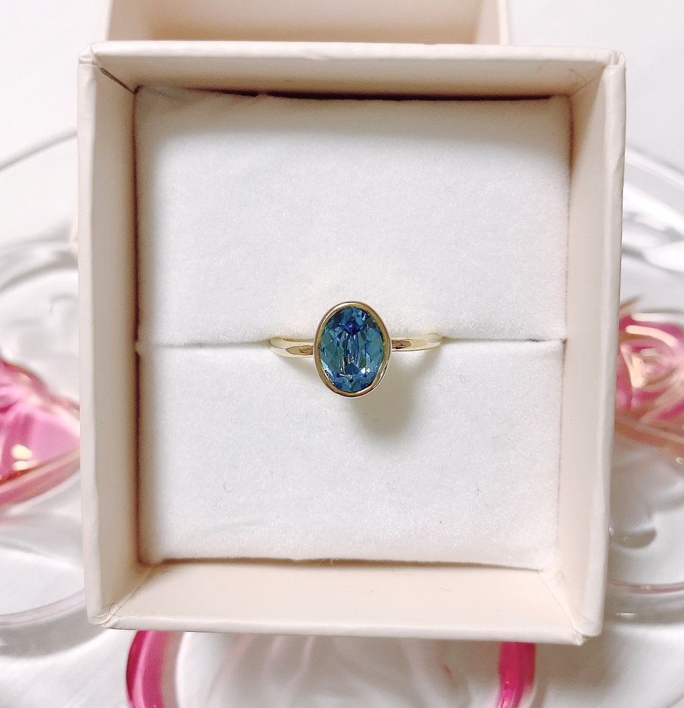 推しからのエンゲージリング スワロフスキー ストーンリング