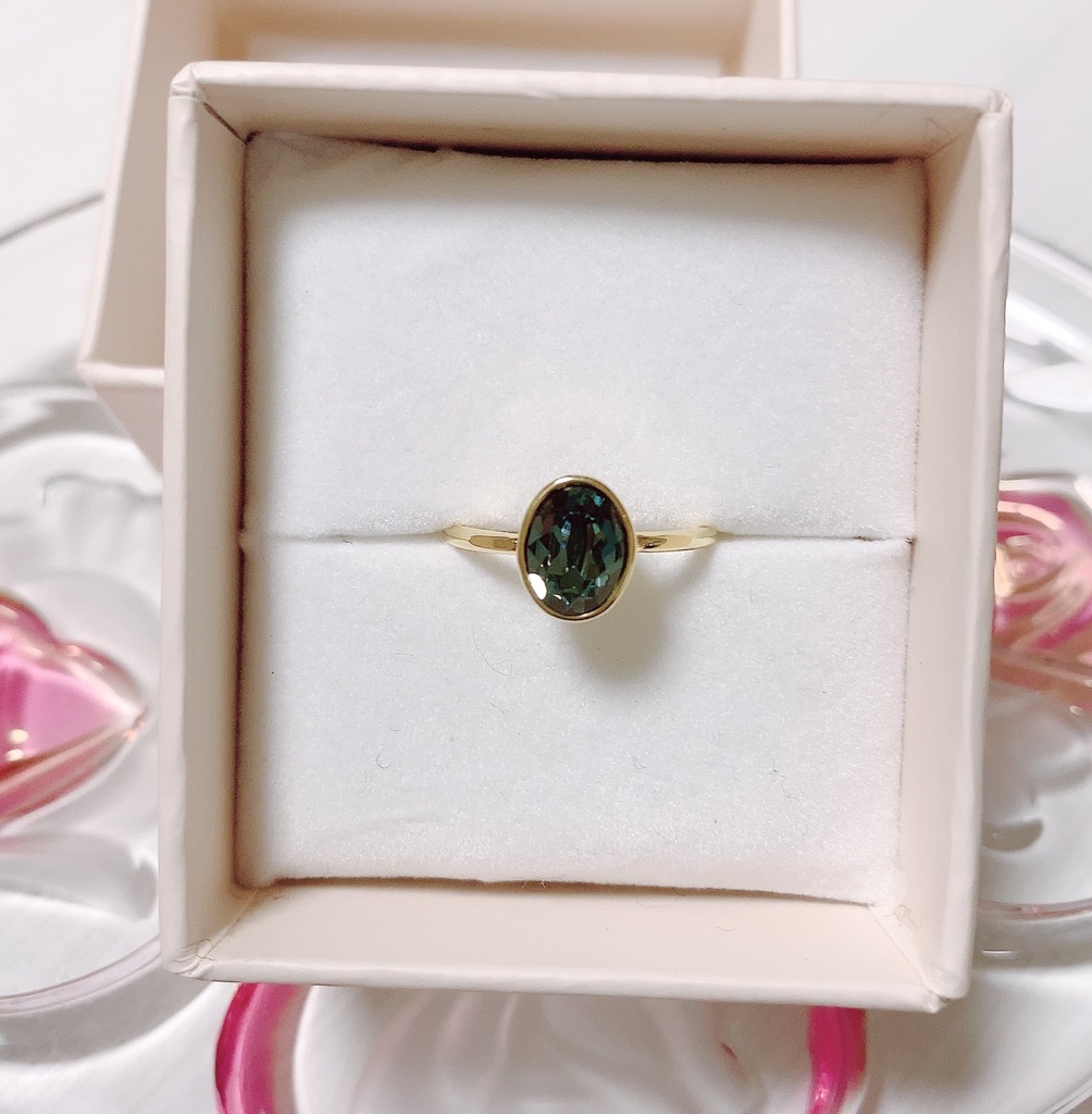 推しからのエンゲージリング スワロフスキー ストーンリング