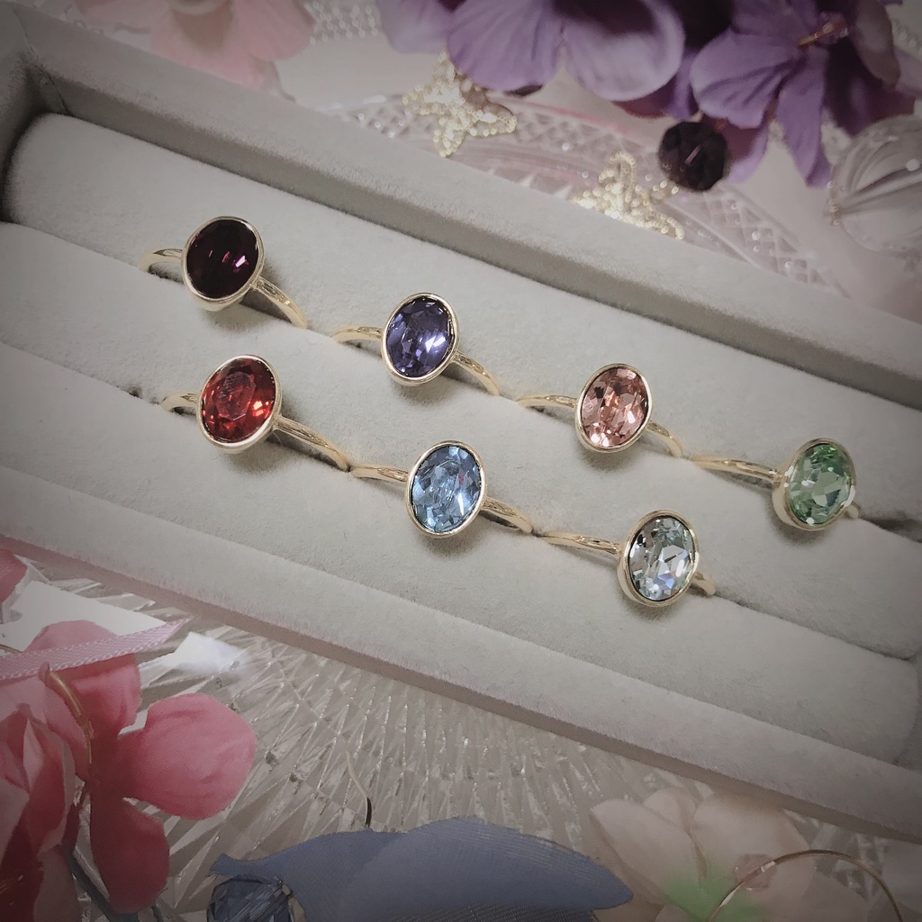 推しからのエンゲージリング スワロフスキー ストーンリング