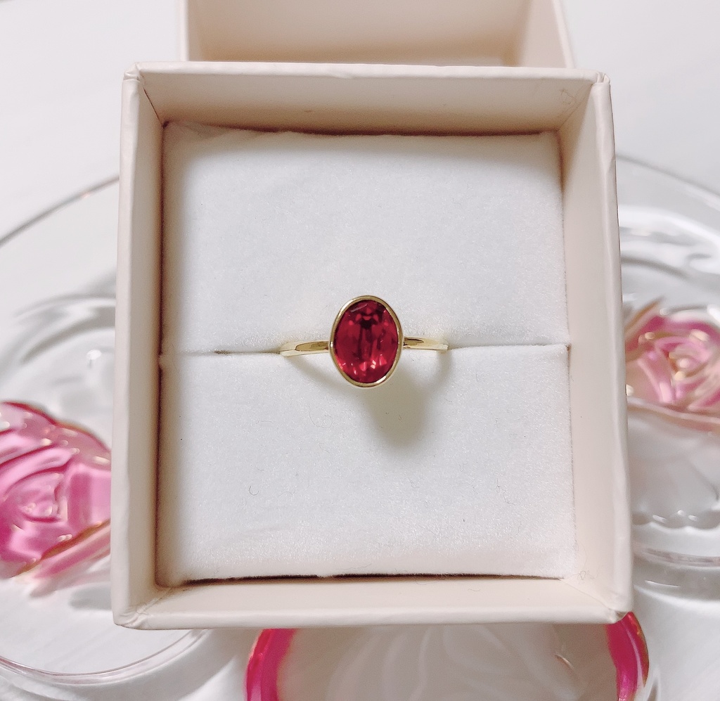 推しからのエンゲージリング スワロフスキー ストーンリング