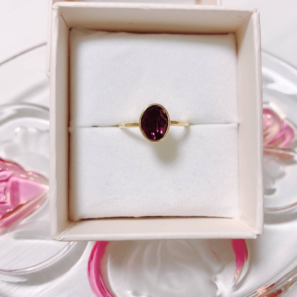 推しからのエンゲージリング スワロフスキー ストーンリング