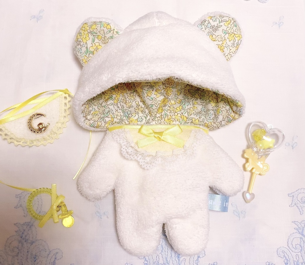 BABY着ぐるみ ふわもこ メルヘンバージョン♡ ぬいぐるみ用 くま耳 衣装