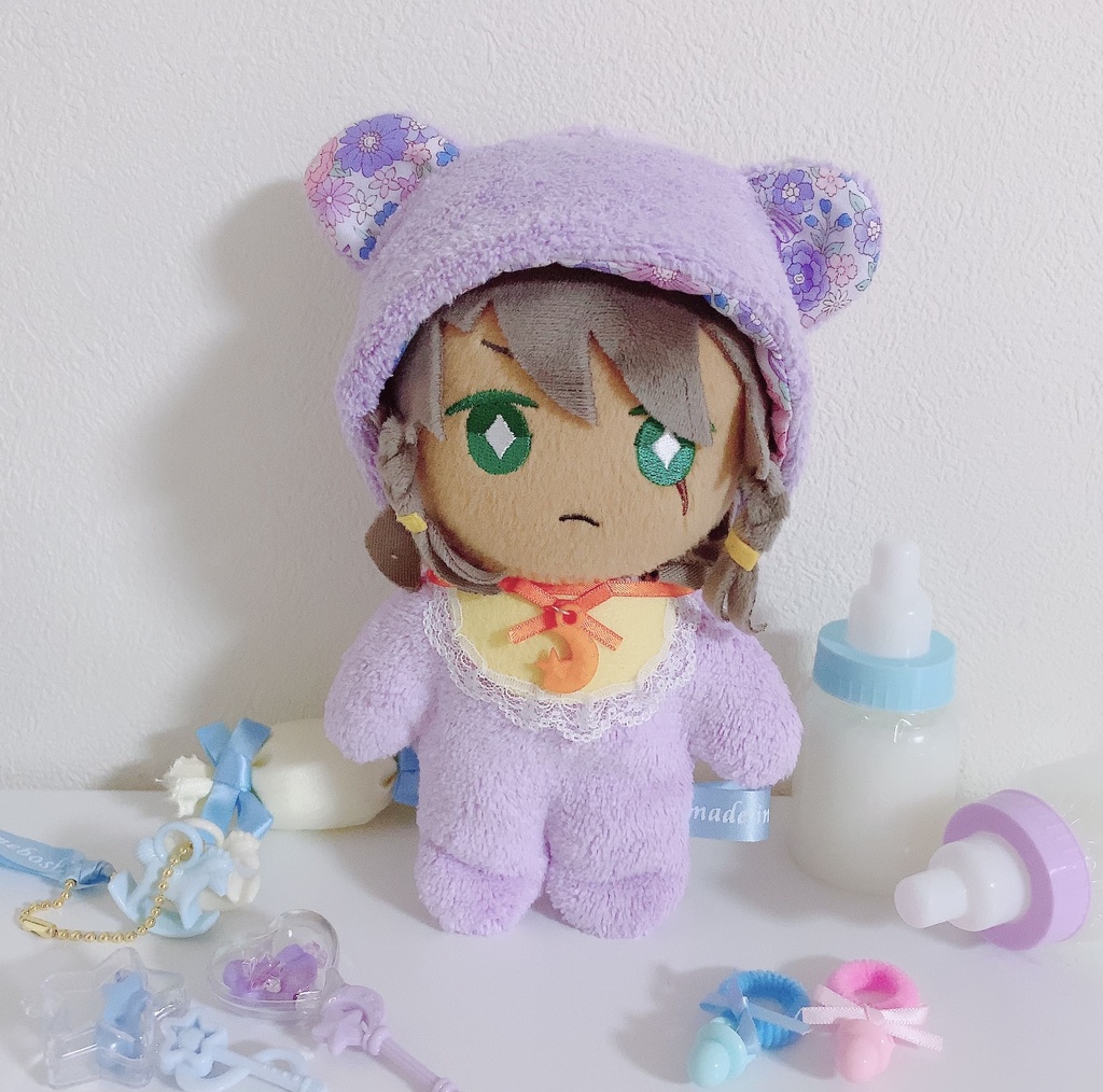 BABY着ぐるみ ふわもこ メルヘンバージョン♡ 新色☆ ぬいぐるみ用 くま耳  衣装