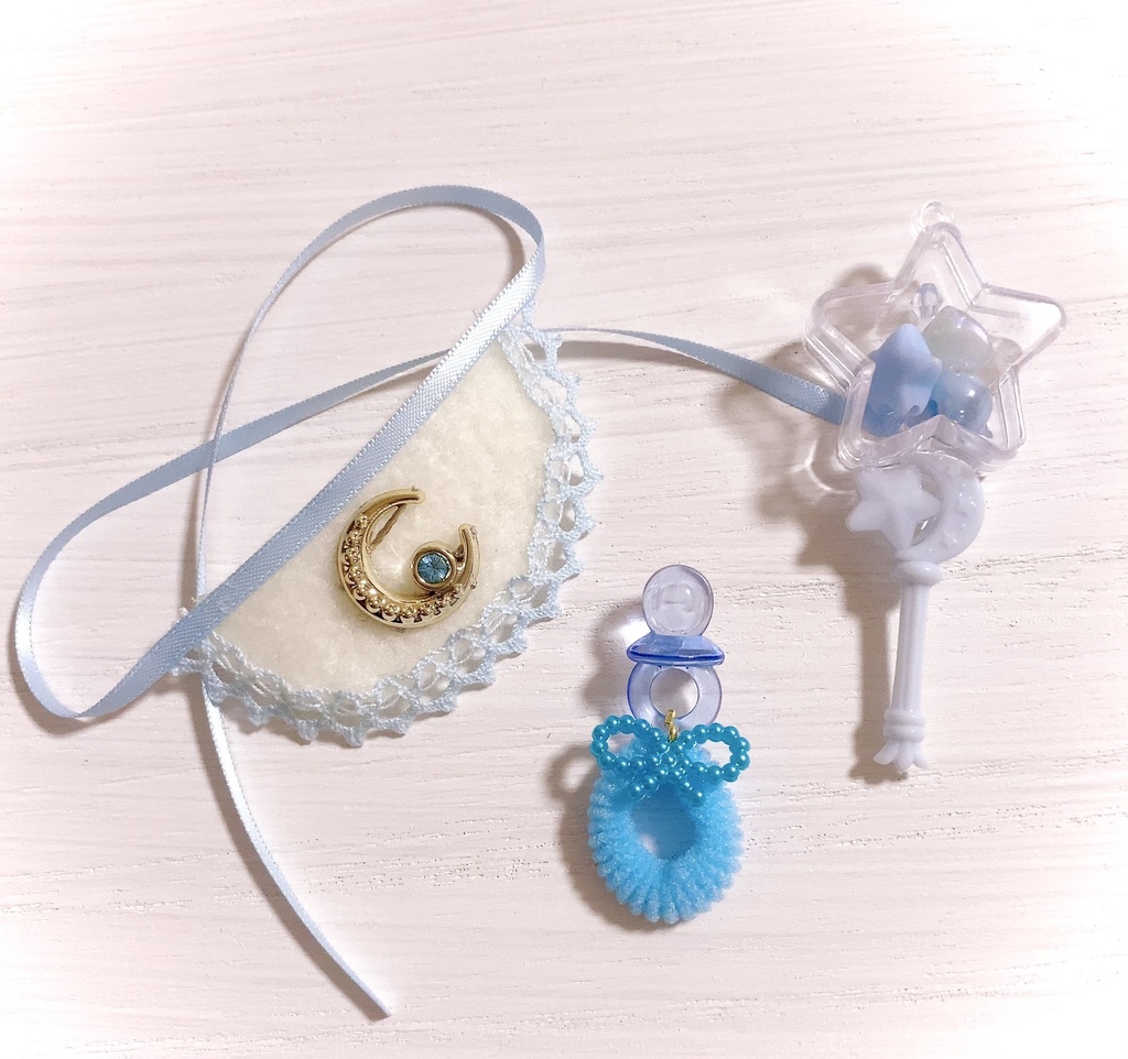 ぬいぐるみ マスコット ぬい用 小物 ガラガラ スタイ おしゃぶり BABYセット03 (商品紹介文のご確認をお願い致します)