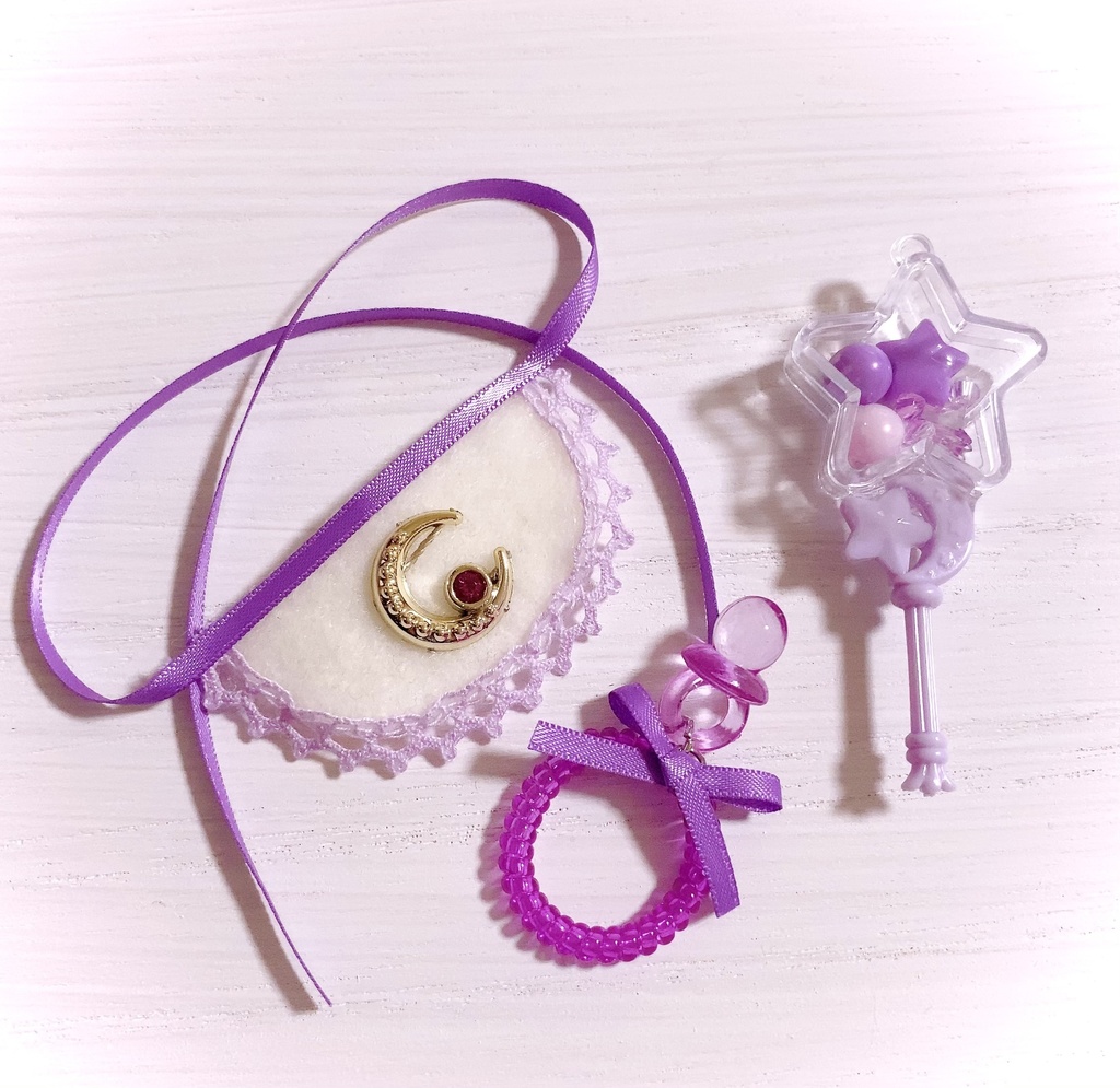 ぬいぐるみ マスコット ぬい用 小物 ガラガラ スタイ おしゃぶり BABYセット03 (商品紹介文のご確認をお願い致します)