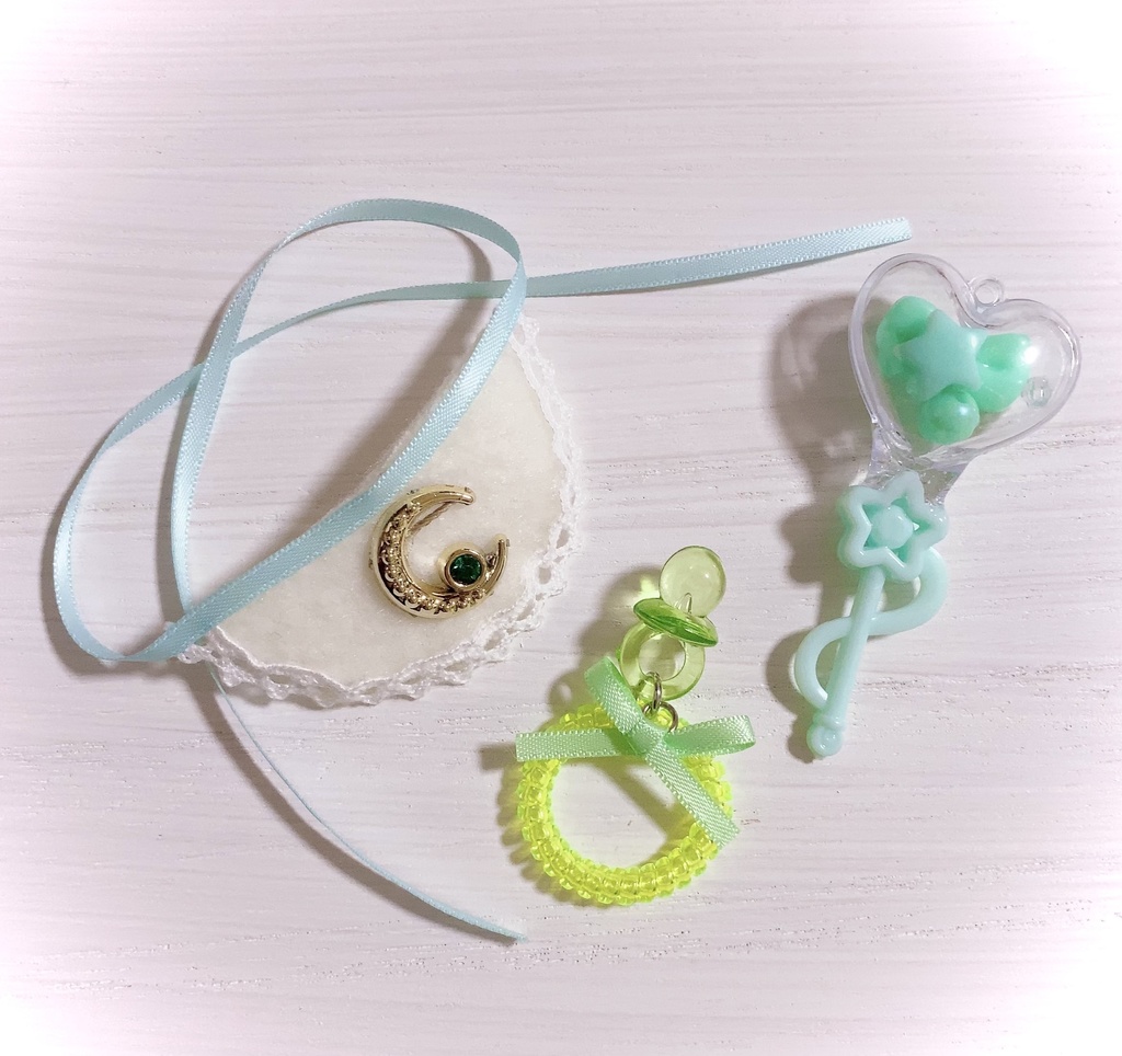 ぬいぐるみ マスコット ぬい用 小物 ガラガラ スタイ おしゃぶり BABYセット03 (商品紹介文のご確認をお願い致します)