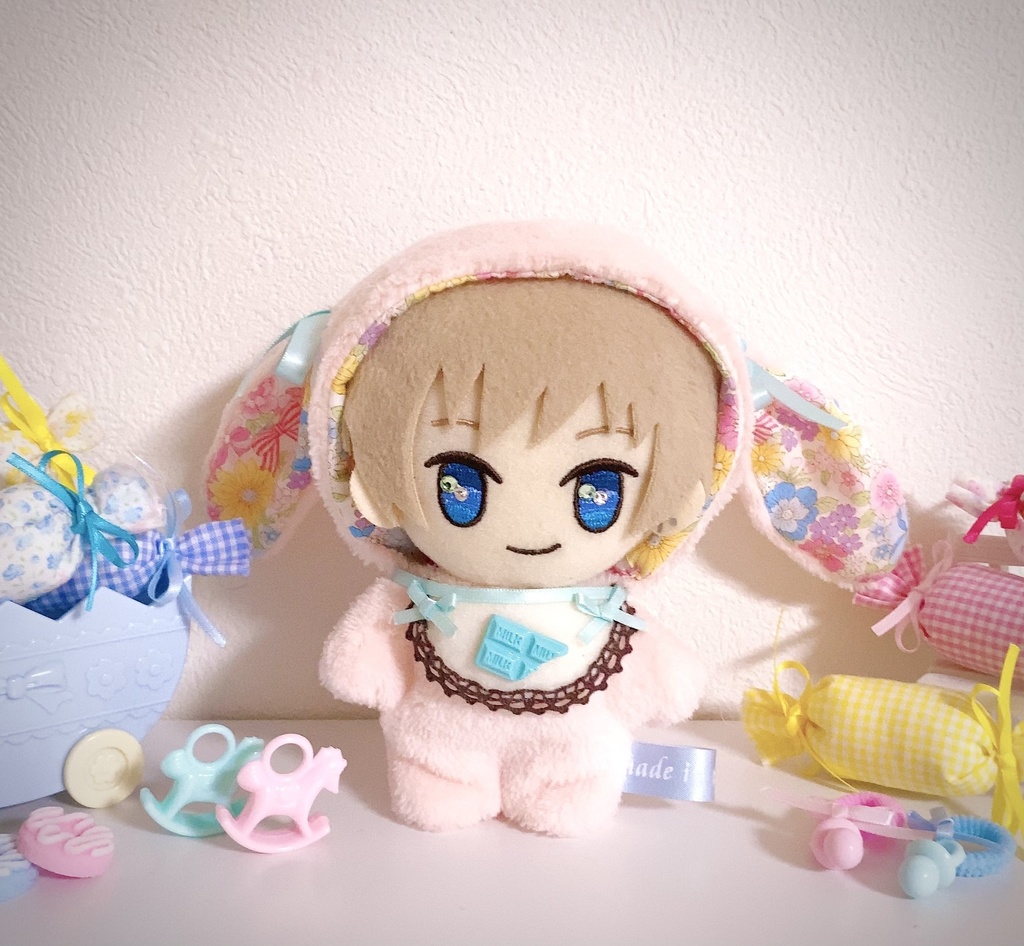 BABY着ぐるみ フローラルブーケ♡ドロップイヤーラビット バージョン