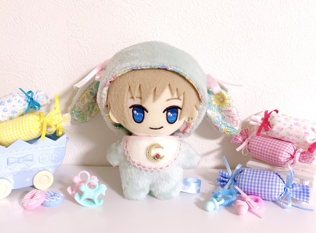 BABY着ぐるみ フローラルブーケ♡ドロップイヤーラビット バージョン