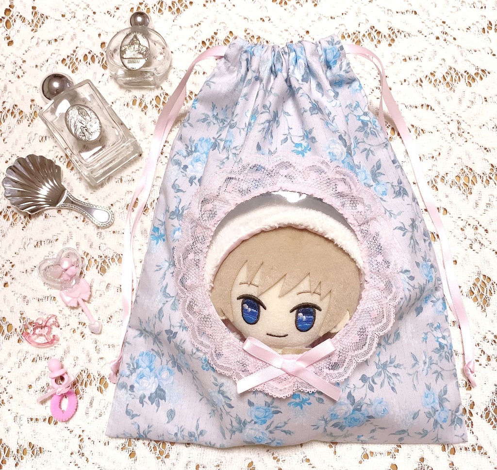 おしゃれ♡痛バッグ~お花とリボンと王子様といつも一緒♡巾着~