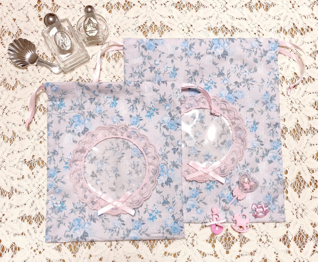 おしゃれ♡痛バッグ~お花とリボンと王子様といつも一緒♡巾着~