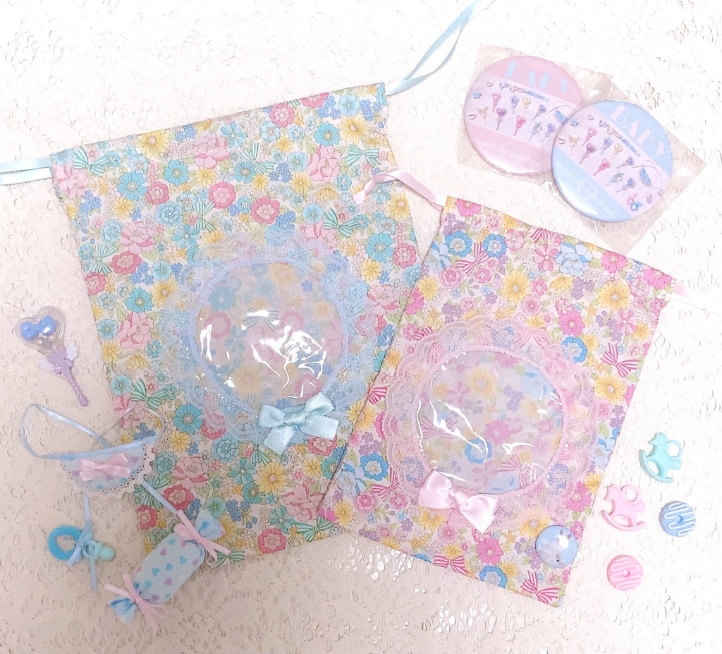 おしゃれ♡痛バッグ~お花とリボンと王子様といつも一緒♡巾着~