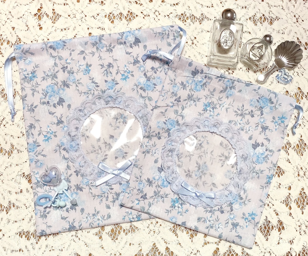 おしゃれ♡痛バッグ~お花とリボンと王子様といつも一緒♡巾着~