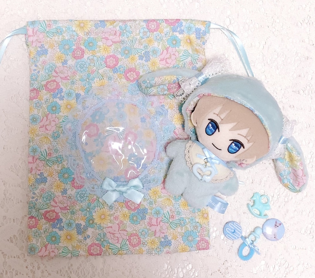 おしゃれ♡痛バッグ~お花とリボンと王子様といつも一緒♡巾着~