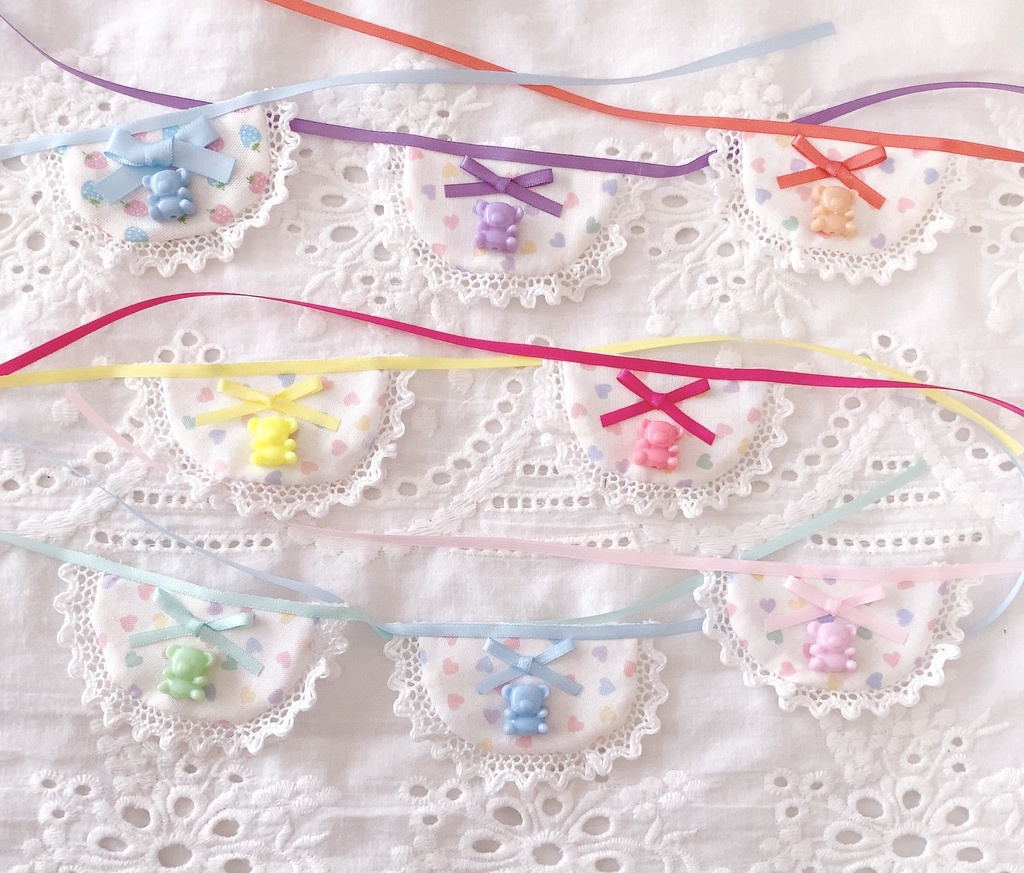 ぬいぐるみ マスコット ぬい用 小物 ガラガラ スタイ おしゃぶり BABYセット04 (ご注文前に商品紹介ページの内容をご一読下さいませ)