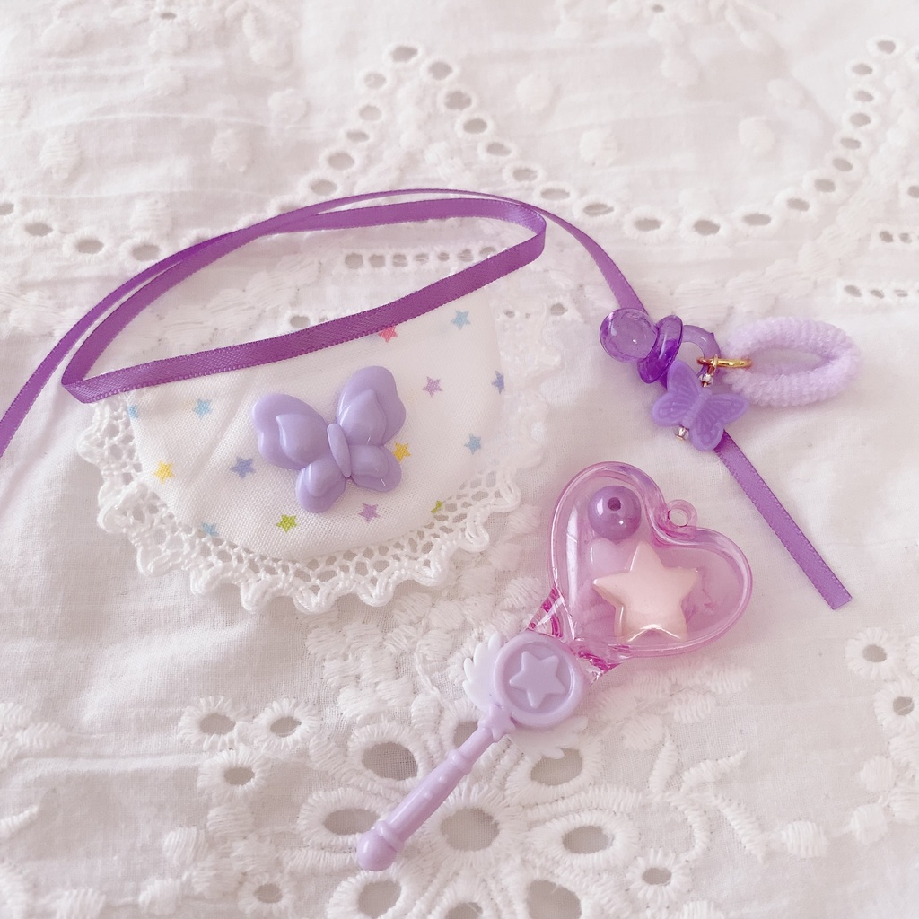 ぬいぐるみ マスコット ぬい用 小物 ガラガラ スタイ おしゃぶり BABYセット04 (ご注文前に商品紹介ページの内容をご一読下さいませ)