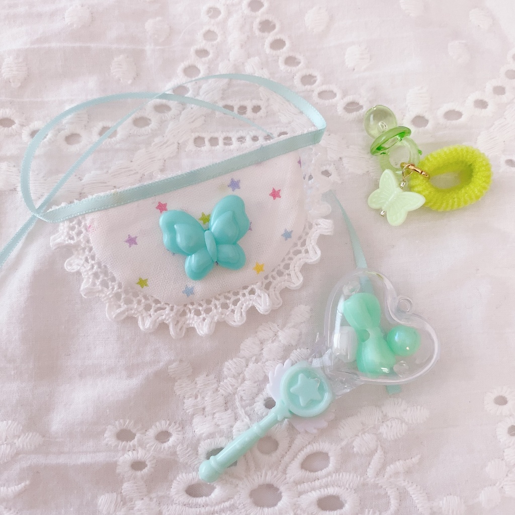 ぬいぐるみ マスコット ぬい用 小物 ガラガラ スタイ おしゃぶり BABYセット04 (ご注文前に商品紹介ページの内容をご一読下さいませ)