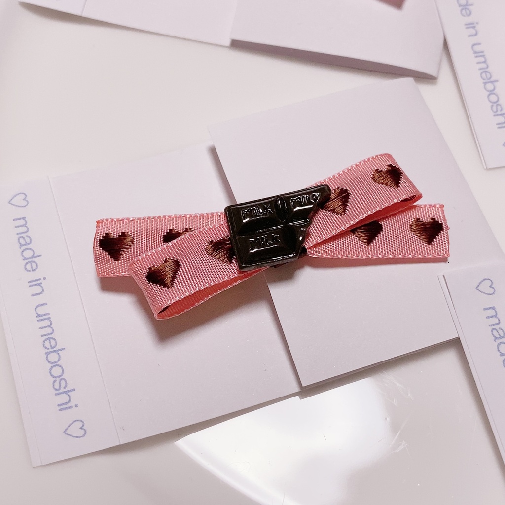 Happy sweets アクセサリー~チョコリボンクリップ・マカロンカラーリング