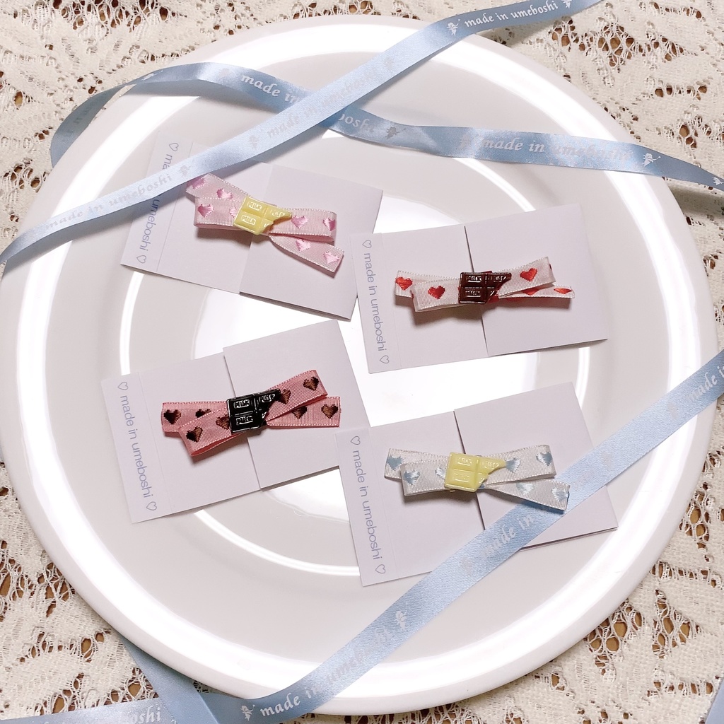 Happy sweets アクセサリー~チョコリボンクリップ・マカロンカラーリング