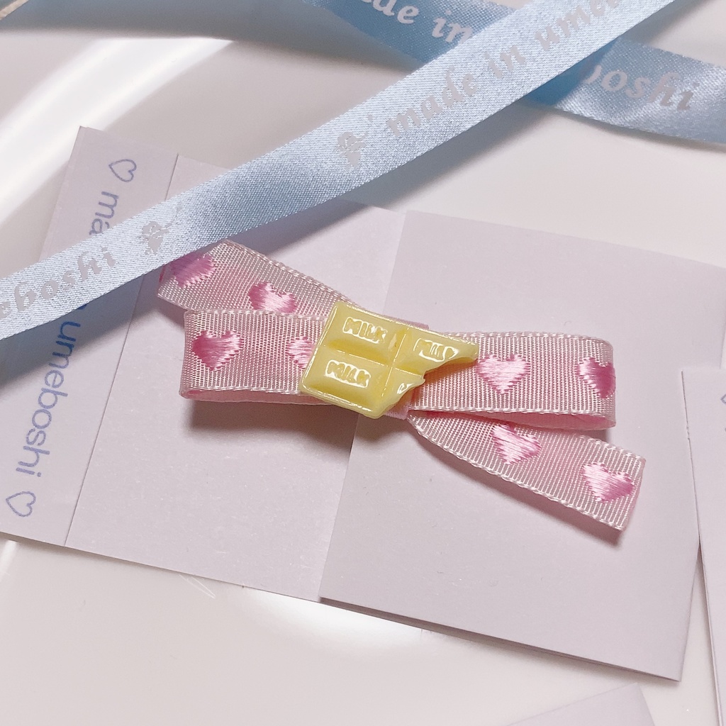 Happy sweets アクセサリー~チョコリボンクリップ・マカロンカラーリング
