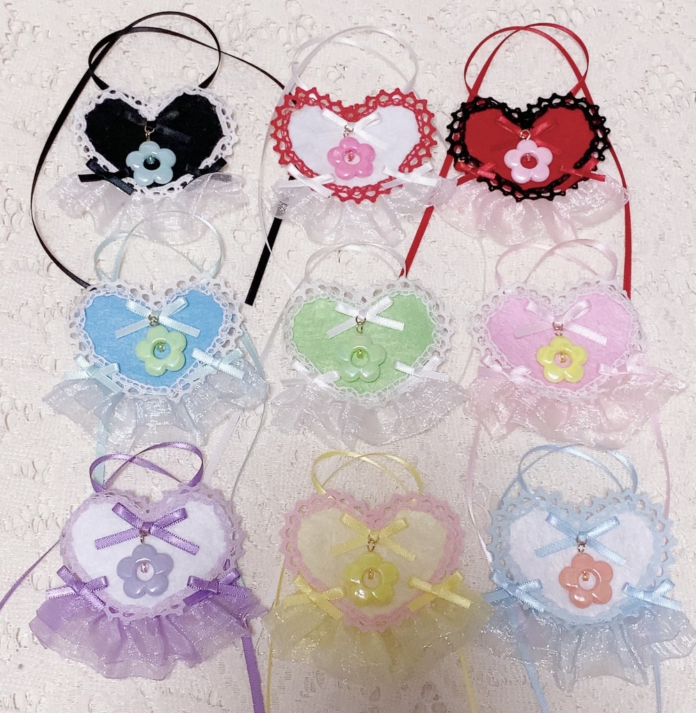 お花のヘッドドレスとハートのエプロンのかわいいお花の妖精さんセット