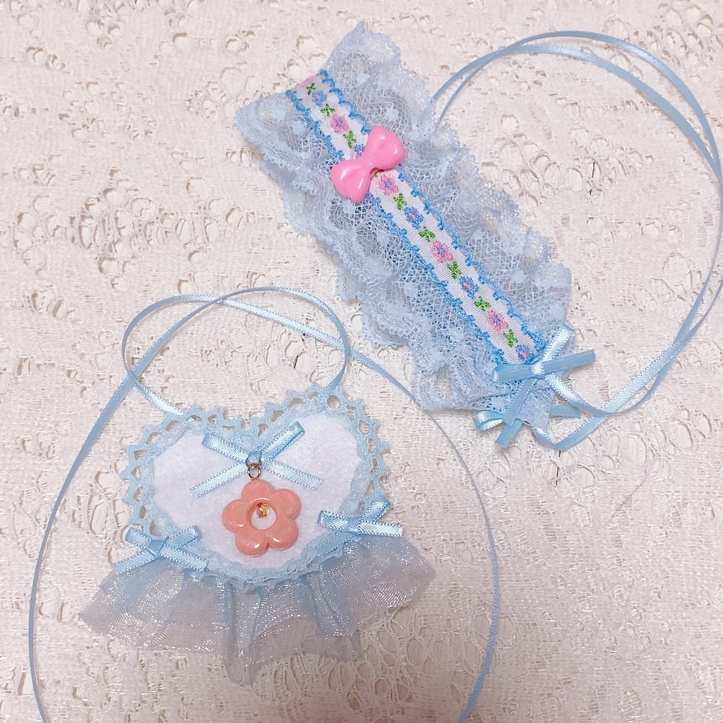 お花のヘッドドレスとハートのエプロンのかわいいお花の妖精さんセット