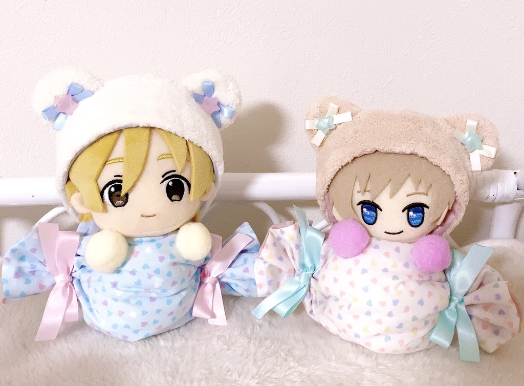 ボンボン♡ヌヌース ~飴玉とくまさんの着ぐるみ風ぬいぐるみスタンド~