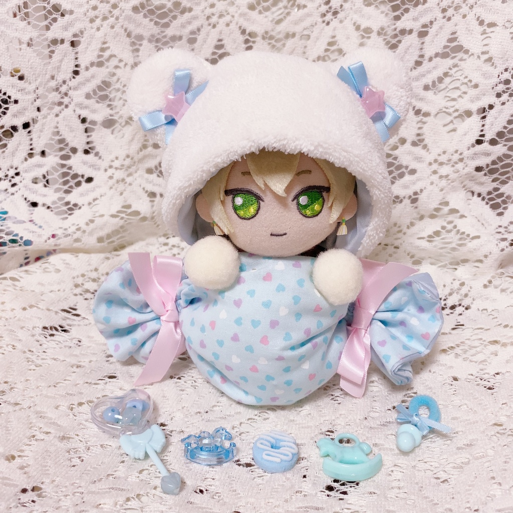 ボンボン♡ヌヌース ~飴玉とくまさんの着ぐるみ風ぬいぐるみスタンド~