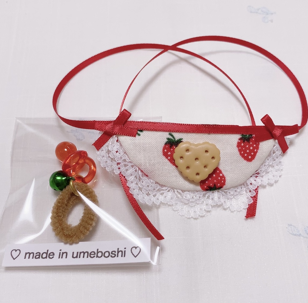 お楽しみ♡BABYセット ガチャ ~ぬいぐるみ マスコット 人形用 スタイ・おしゃぶり のセット~ 第2弾!スイーツバージョン♡