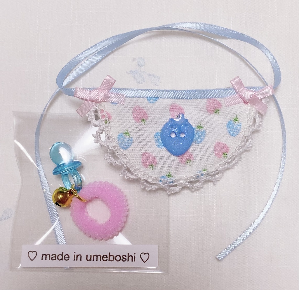 お楽しみ♡BABYセット ガチャ ~ぬいぐるみ マスコット 人形用 スタイ・おしゃぶり のセット~ 第2弾!スイーツバージョン♡