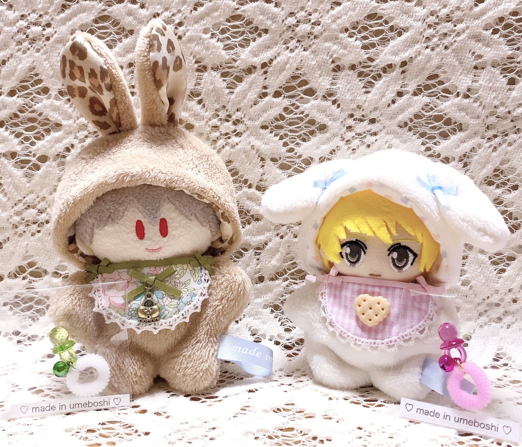 お楽しみ♡BABYセット ガチャ ~ぬいぐるみ マスコット 人形用 スタイ・おしゃぶり のセット~ 第2弾!スイーツバージョン♡