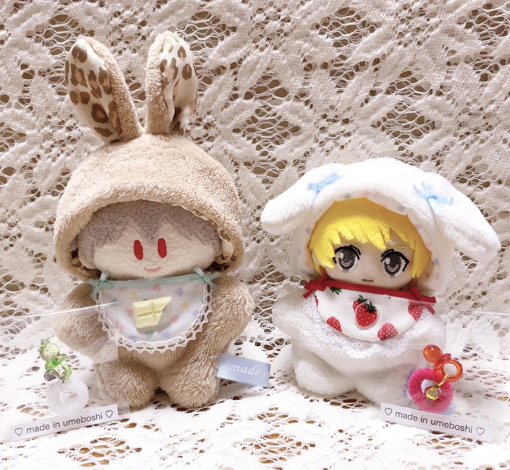 お楽しみ♡BABYセット ガチャ ~ぬいぐるみ マスコット 人形用 スタイ・おしゃぶり のセット~ 第2弾!スイーツバージョン♡