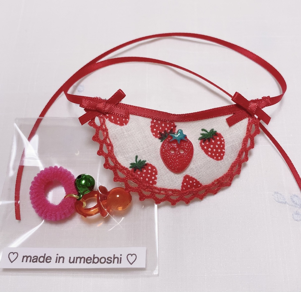 お楽しみ♡BABYセット ガチャ ~ぬいぐるみ マスコット 人形用 スタイ・おしゃぶり のセット~ 第2弾!スイーツバージョン♡