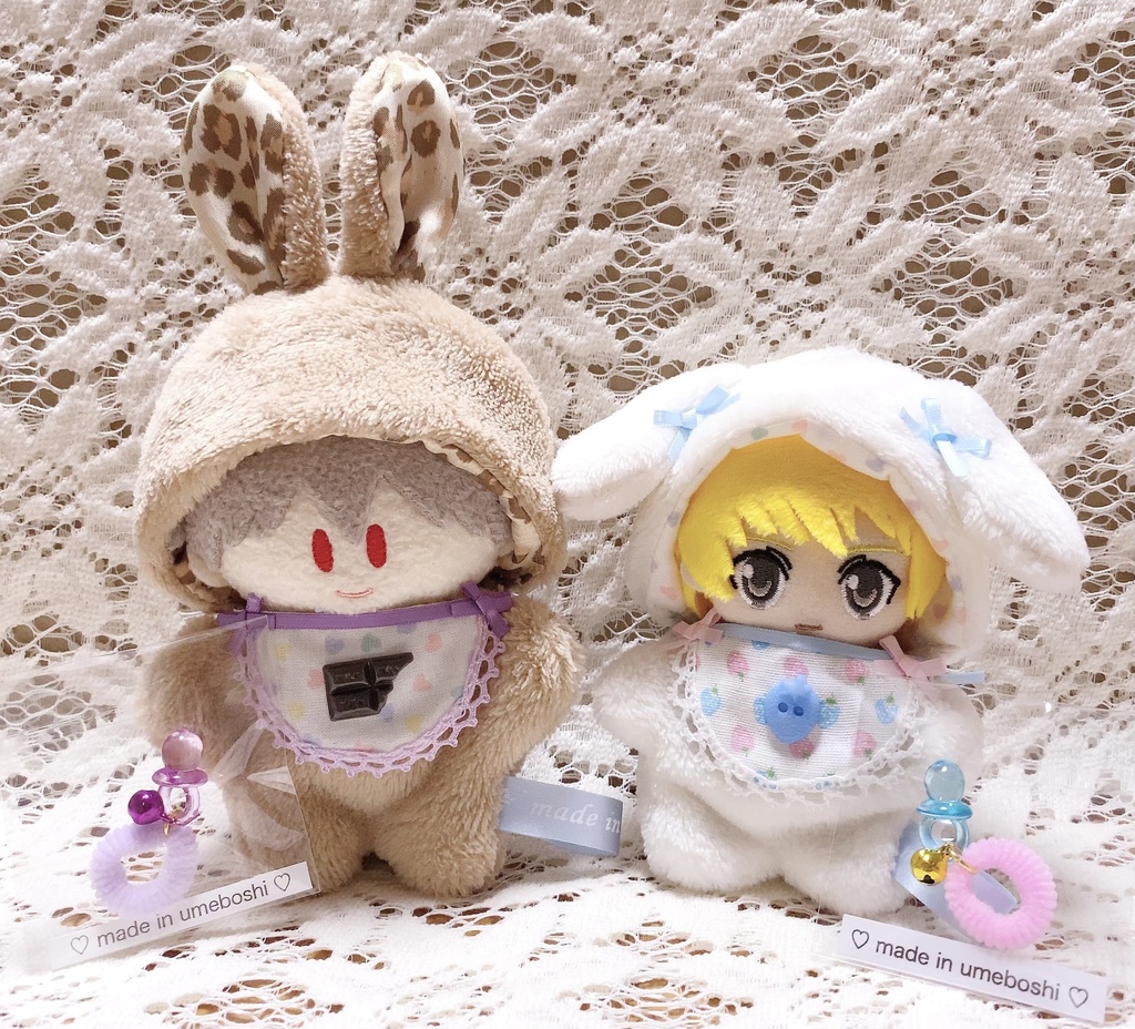 お楽しみ♡BABYセット ガチャ ~ぬいぐるみ マスコット 人形用 スタイ・おしゃぶり のセット~ 第2弾!スイーツバージョン♡