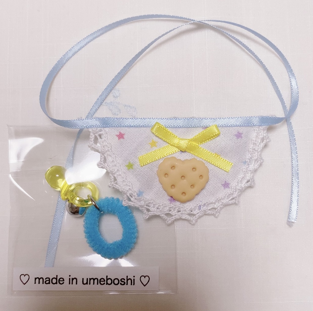 お楽しみ♡BABYセット ガチャ ~ぬいぐるみ マスコット 人形用 スタイ・おしゃぶり のセット~ 第2弾!スイーツバージョン♡