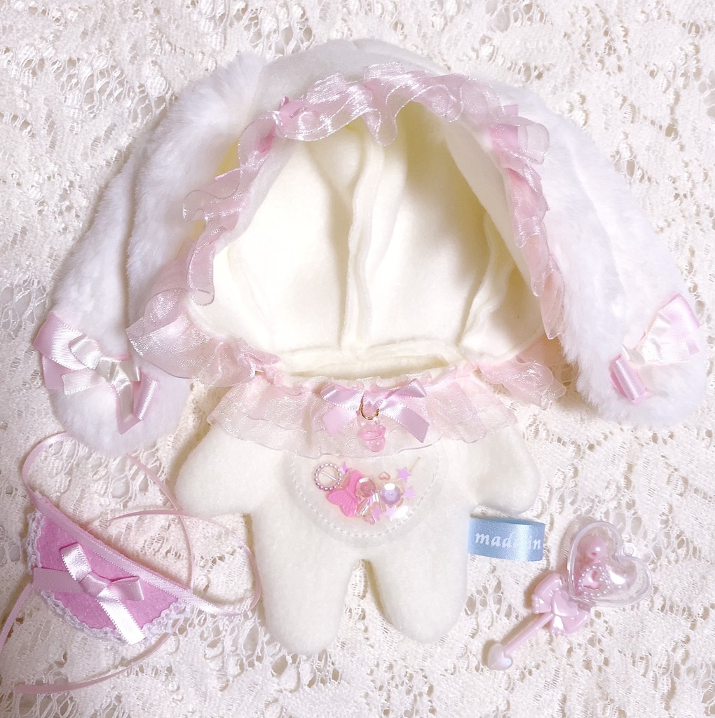 Angel♡BABY ロンパース ハートシェイカー 垂れ耳うさ ミルキー