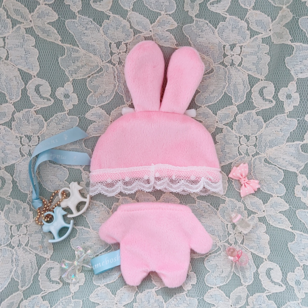 2026 New collections レトロうさちゃん帽子とお洋服のセット