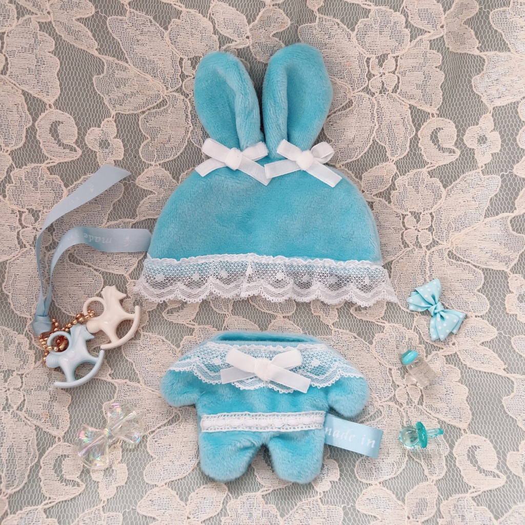 2026 New collections レトロうさちゃん帽子とお洋服のセット