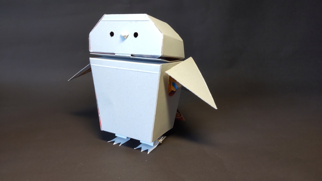 シマエナガロボット紙工作