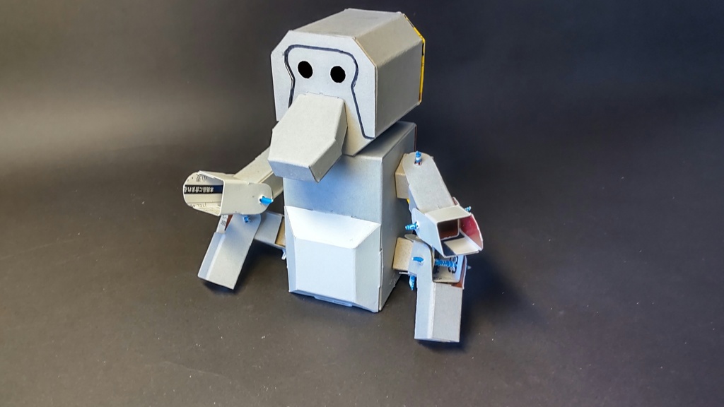 テングザルロボット紙工作