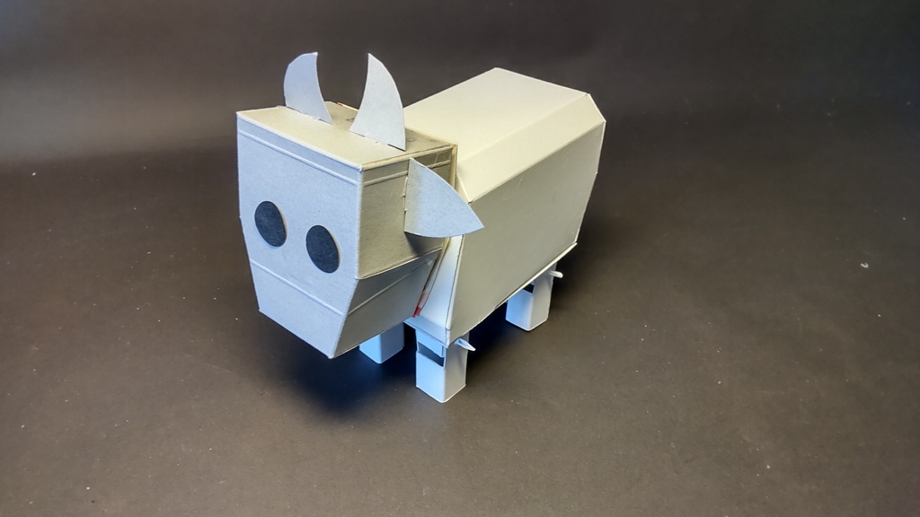 ウシロボット紙工作