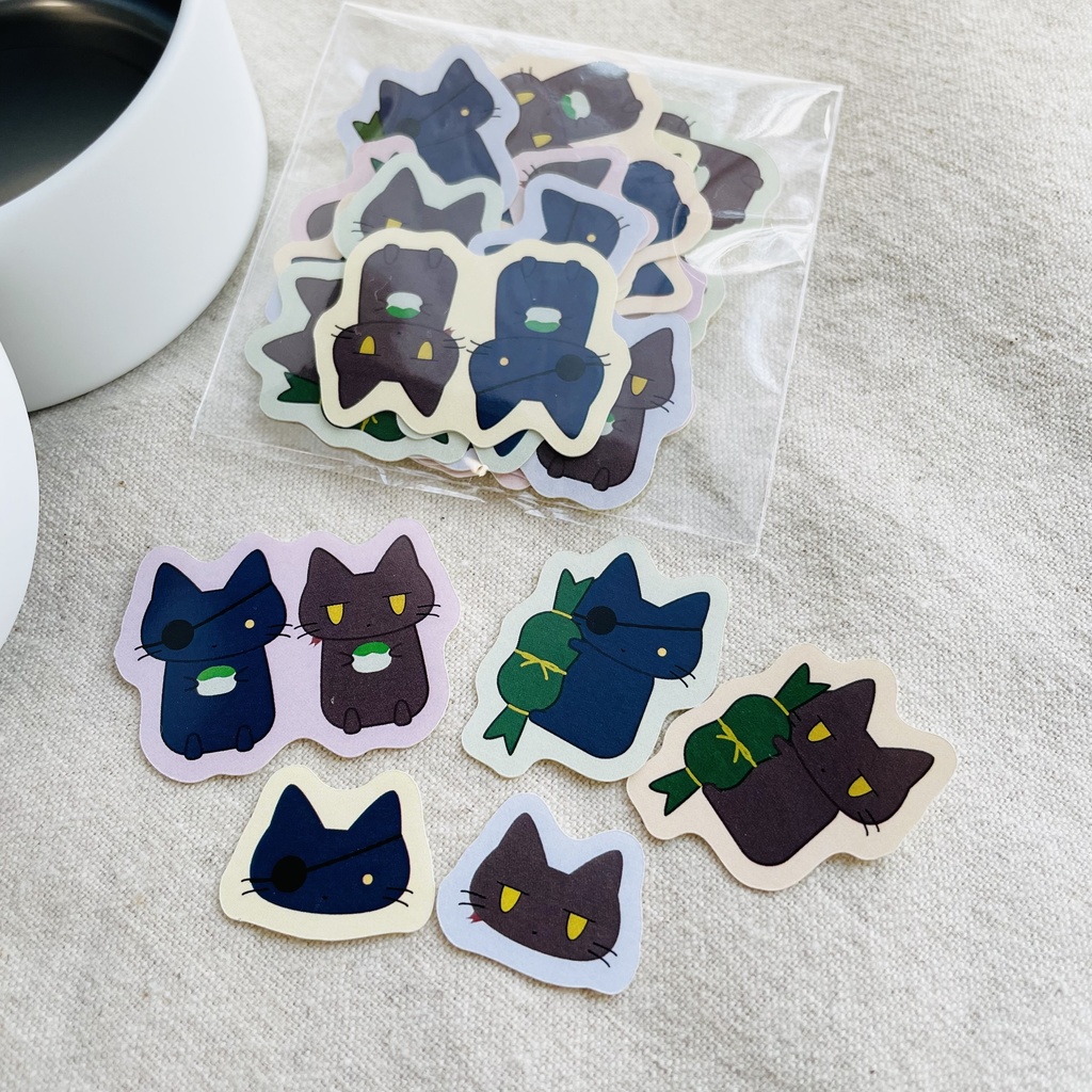 ねこみつくりフレークシール