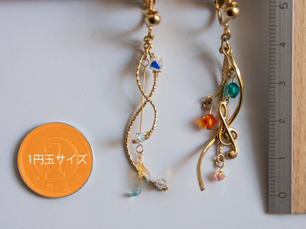 揺れる音符のアクセサリー【フェリアネイメージアクセサリー】