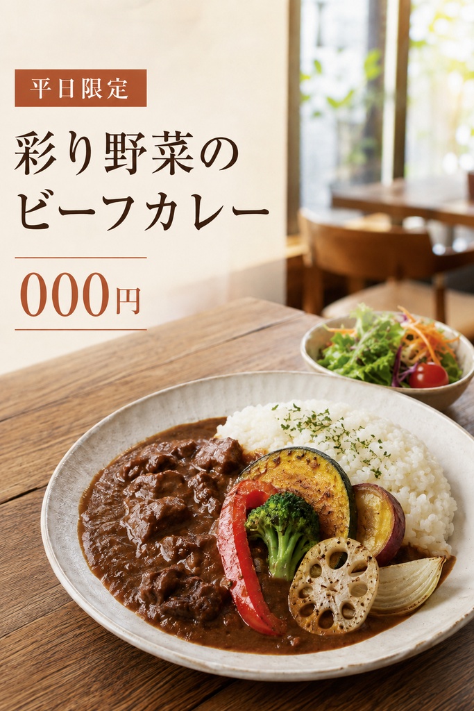 【デザイン制作・お試し価格】販促画像を5案ご提案|店舗POP・SNS画像|生成AI使用