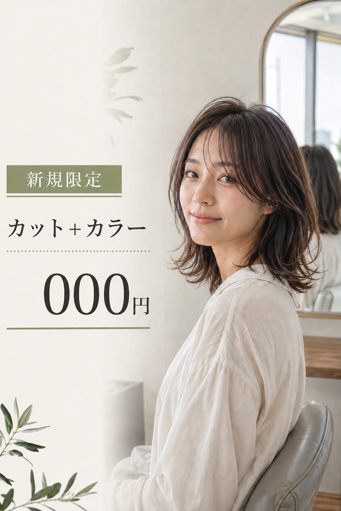 【デザイン制作・お試し価格】販促画像を5案ご提案|店舗POP・SNS画像|生成AI使用
